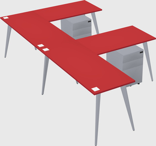 Modern l-shaped office desk