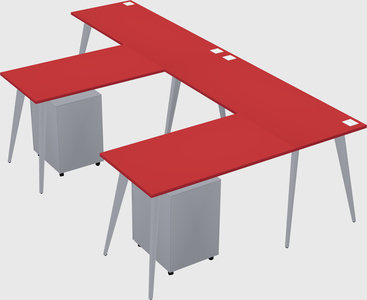 Modern l-shaped office desk