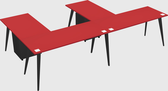 Modern l-shaped office desk