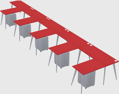 Modern l-shaped office desk