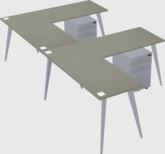 Modern l-shaped office desk