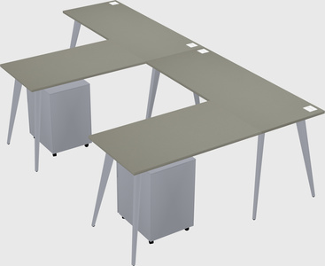 Modern l-shaped office desk