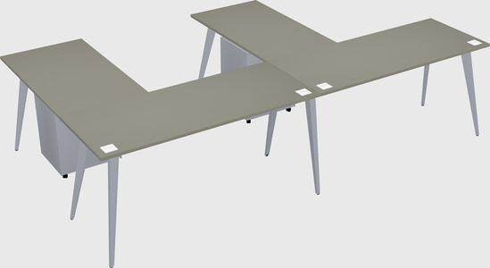 Modern l-shaped office desk