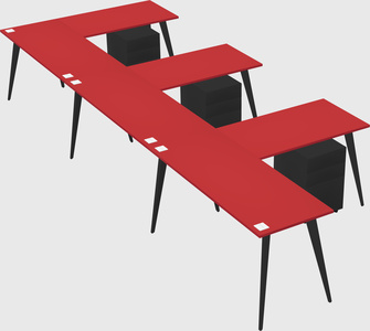 Modern l-shaped office desk