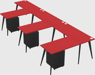 Modern l-shaped office desk