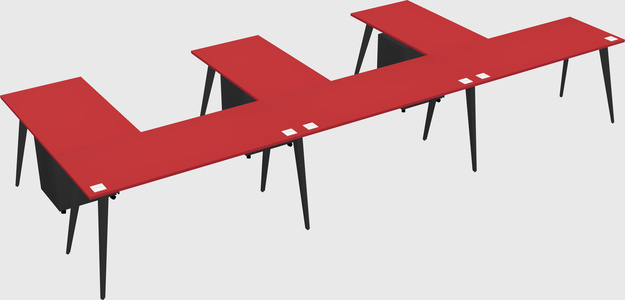 Modern l-shaped office desk