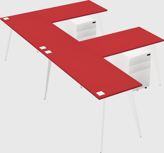 Modern l-shaped office desk