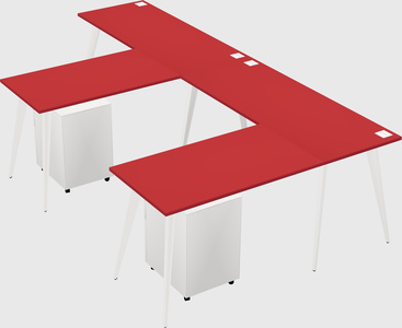 Modern l-shaped office desk