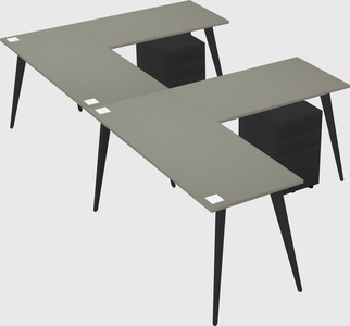 Modern l-shaped office desk