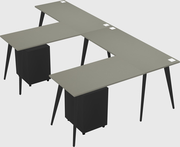 Modern l-shaped office desk