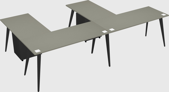 Modern l-shaped office desk