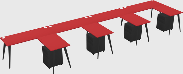 Modern L-shaped Office Desk