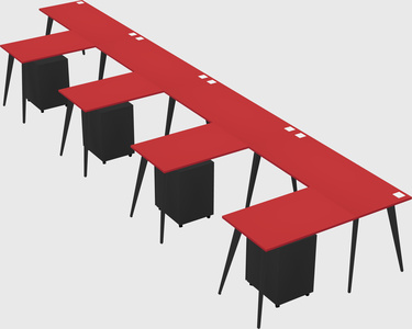 Modern l-shaped office desk