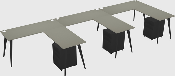 Modern L-shaped Office Desk