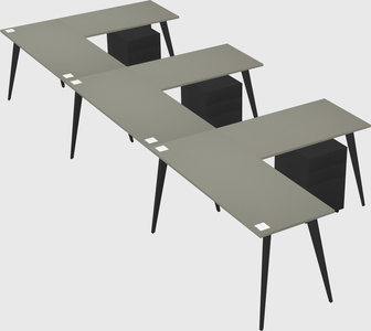 Modern l-shaped office desk