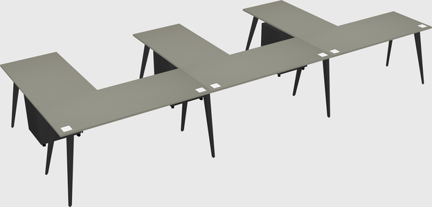 Modern l-shaped office desk