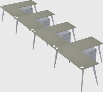 Modern l-shaped office desk