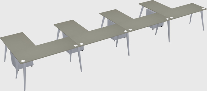 Modern l-shaped office desk
