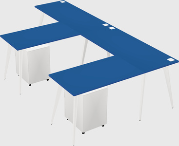Modern l-shaped office desk