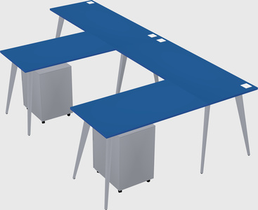 Modern l-shaped office desk