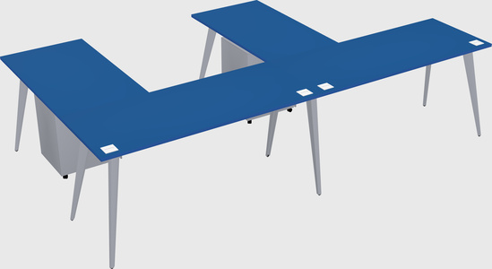 Modern l-shaped office desk