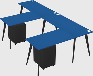 Modern l-shaped office desk