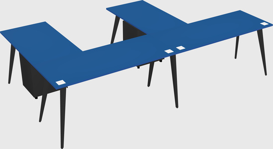 Modern l-shaped office desk
