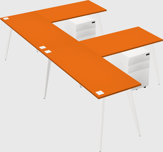 Modern l-shaped office desk