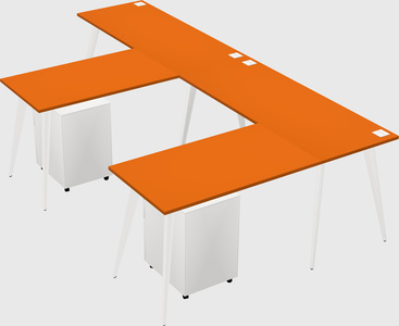 Modern l-shaped office desk