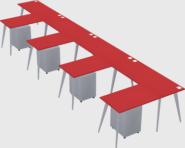 Modern l-shaped office desk