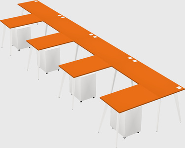 Modern l-shaped office desk