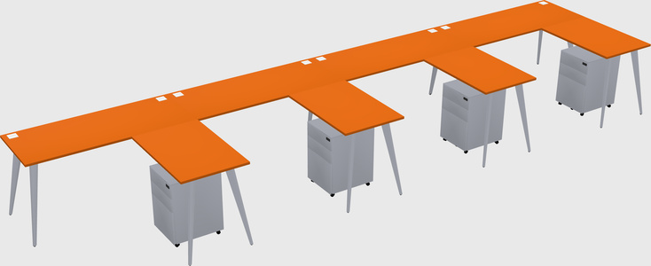 Modern L-shaped Office Desk