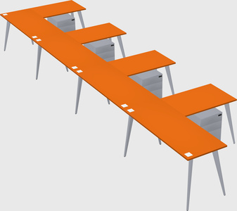 Modern l-shaped office desk