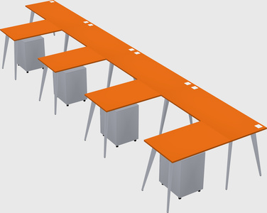 Modern l-shaped office desk