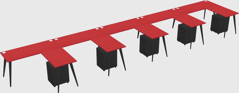 Modern L-shaped Office Desk