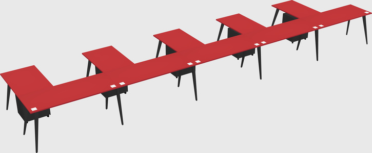 Modern l-shaped office desk