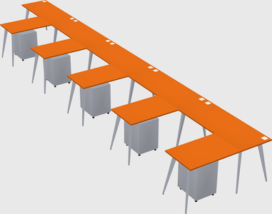 Modern l-shaped office desk