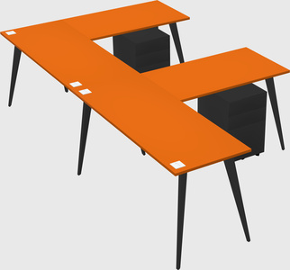 Modern l-shaped office desk