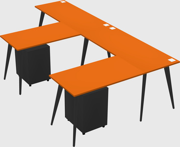 Modern l-shaped office desk