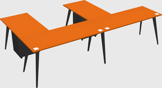Modern l-shaped office desk
