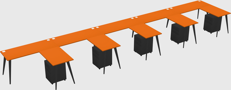 Modern L-shaped Office Desk