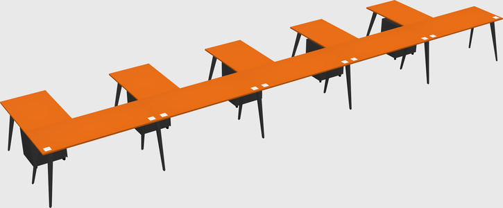 Modern l-shaped office desk