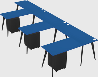 Modern l-shaped office desk
