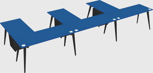 Modern l-shaped office desk