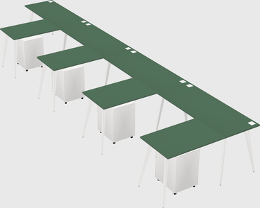 Modern l-shaped office desk