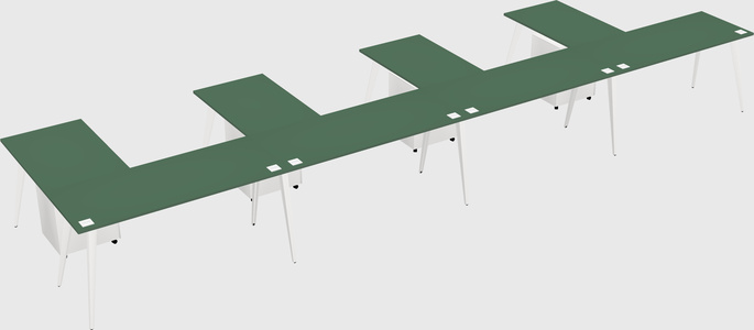 Modern l-shaped office desk