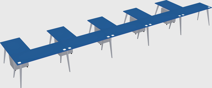 Modern l-shaped office desk