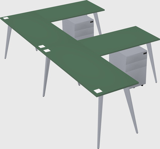 Modern l-shaped office desk