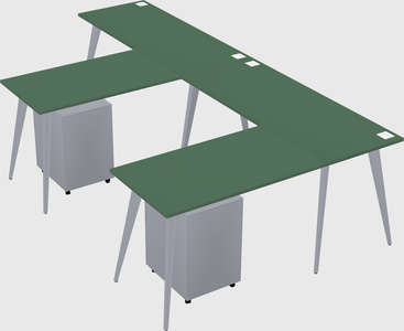 Modern l-shaped office desk