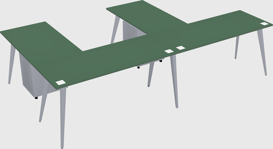 Modern l-shaped office desk